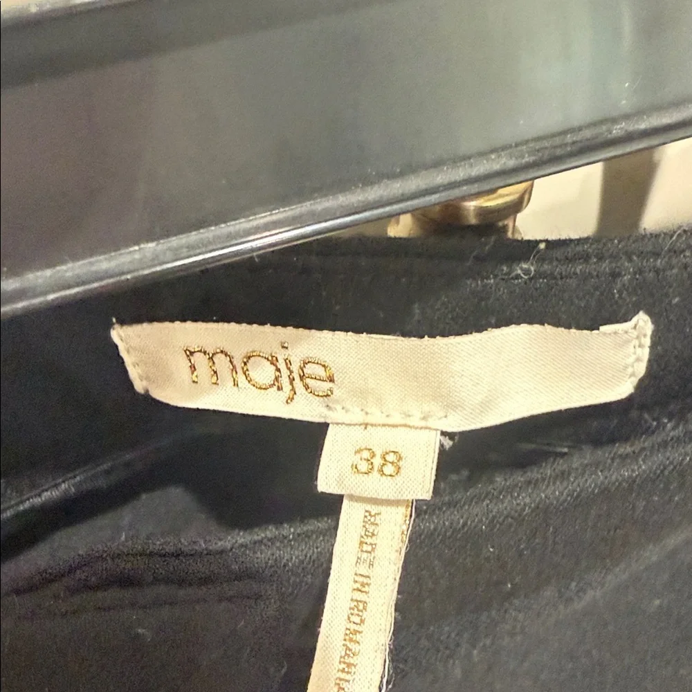 Maje Black Slim Dress Pants - Women's Closet Staple Sz 38